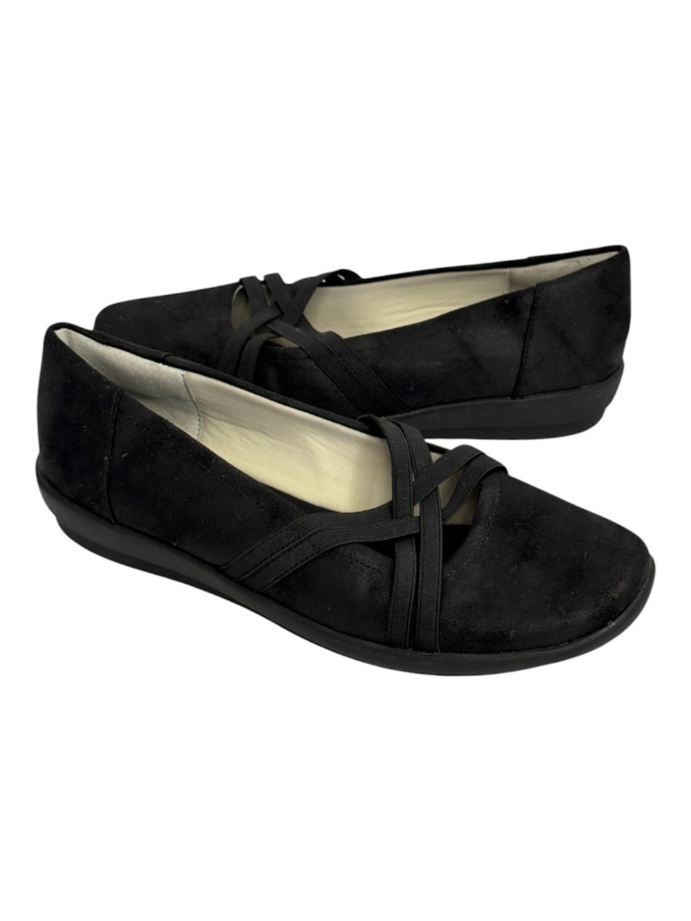 Easy Spirit Aubree Women's Square Toe Suede Black Mary Janes Size 7M